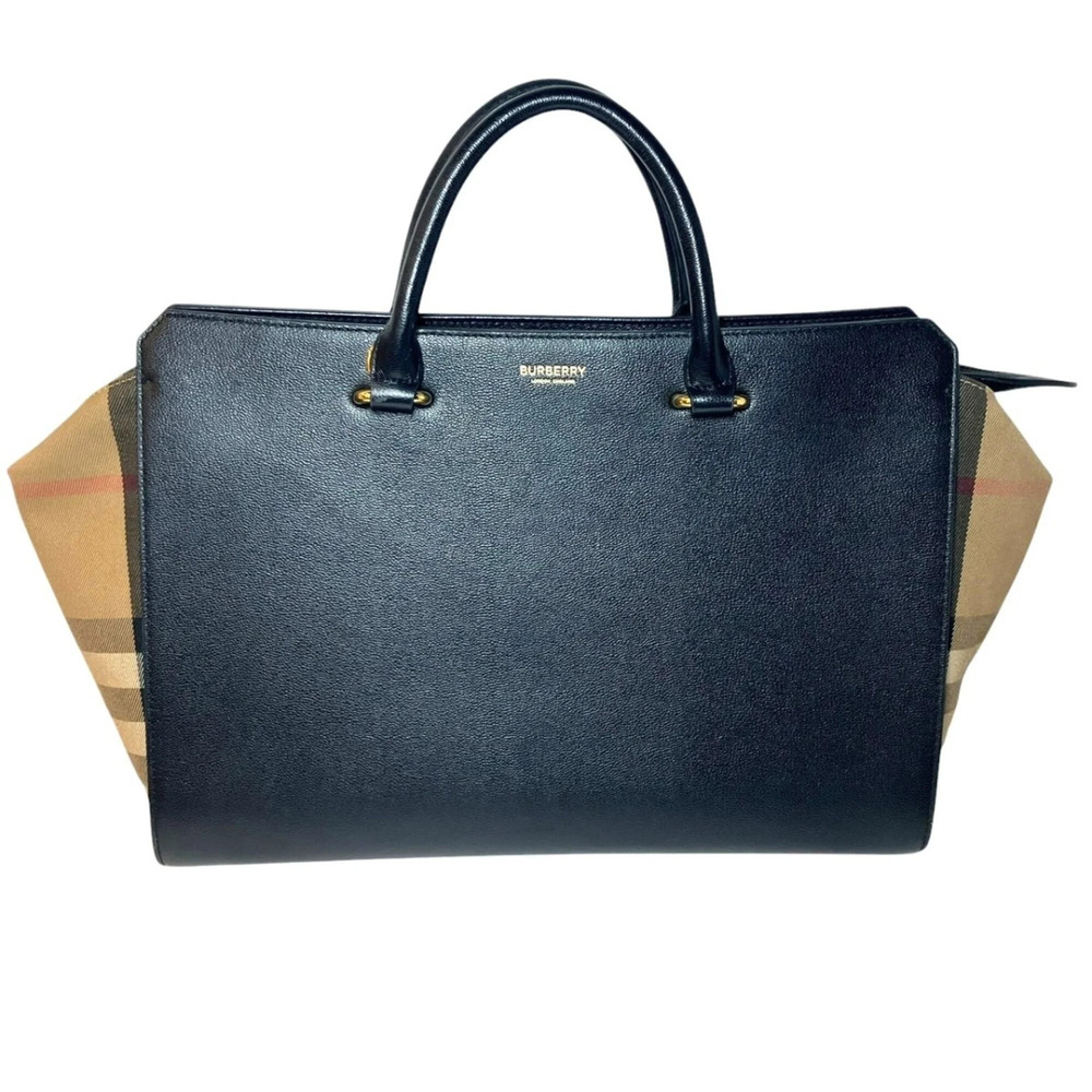Burberry Banwell Medium Handbag, Nova Check Leather & Canvas, 8084022